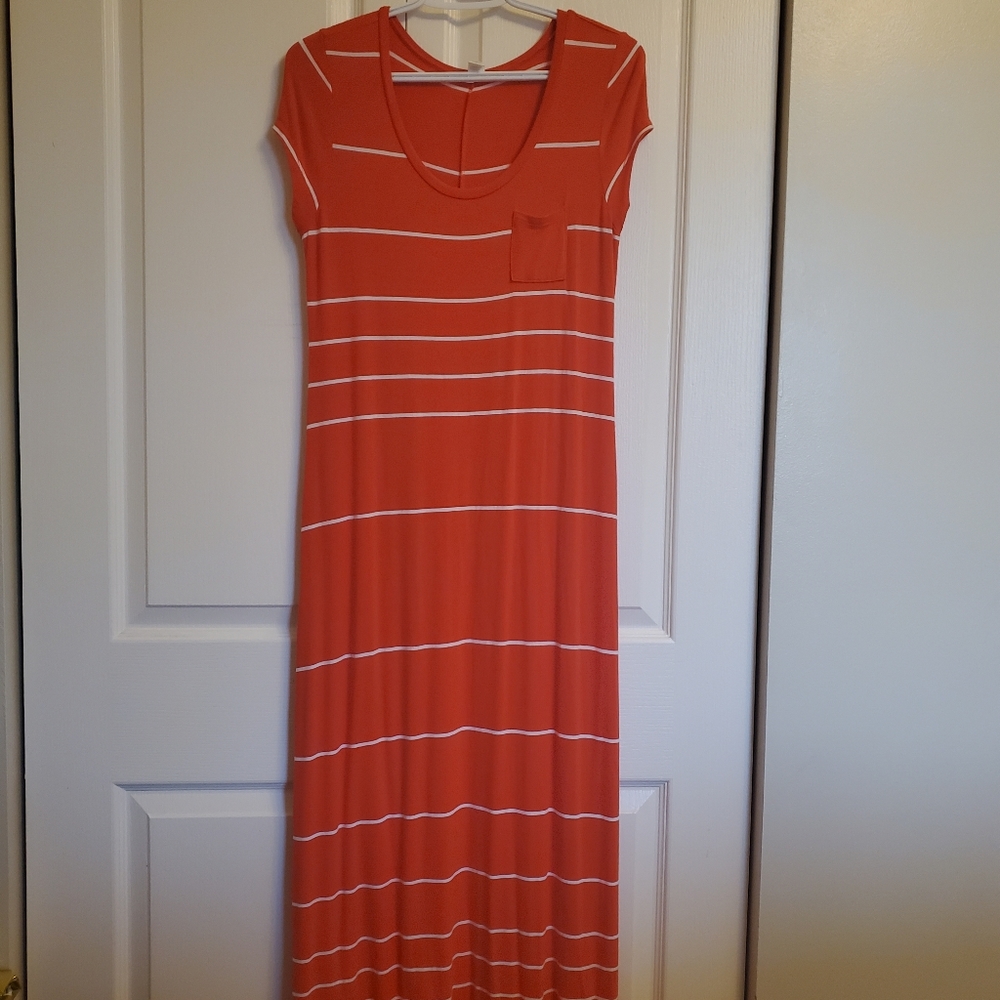 Red maxi dress